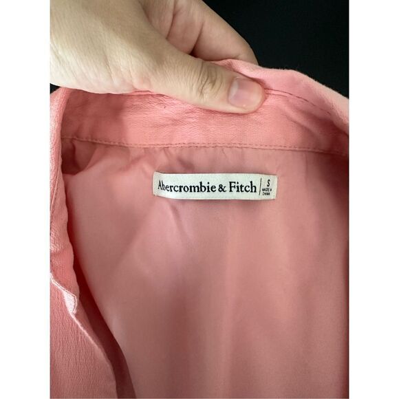 abercrombie & fitch O ring front collard short sleeve mini dress cottagecore S - Picture 5 of 6